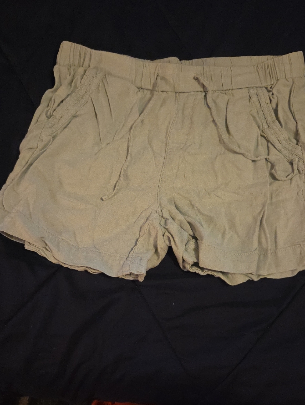 Briggs New York Light Beige Drawstring Athletic Shorts Green